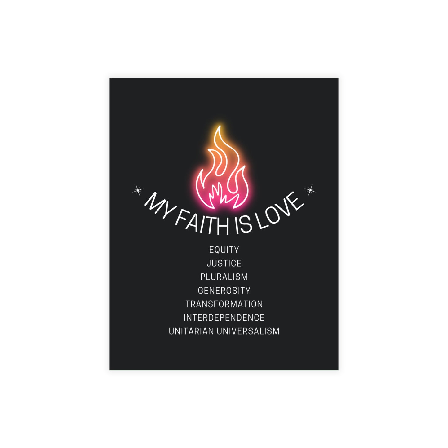 My Faith is Love UU Chalice Postcard Bundle (Envelopes Included)