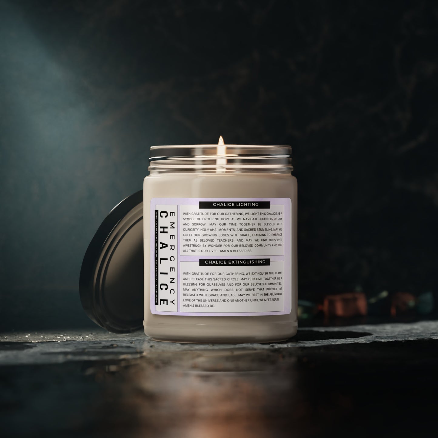 UU Emergency Chalice - Soy Candle With Chalice Lighting & Extinguishing Words