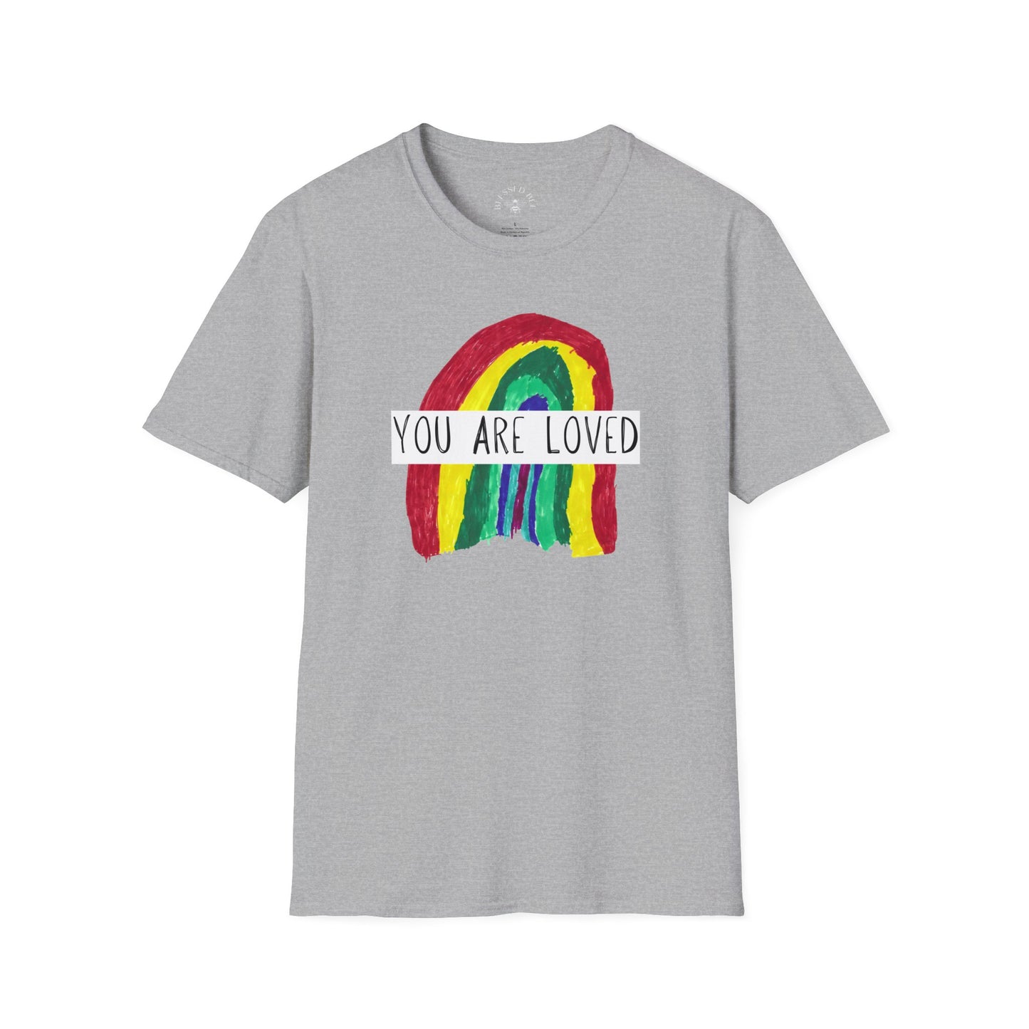 Designed by Henry - You Are Loved Rainbow T-Shirt - Adult