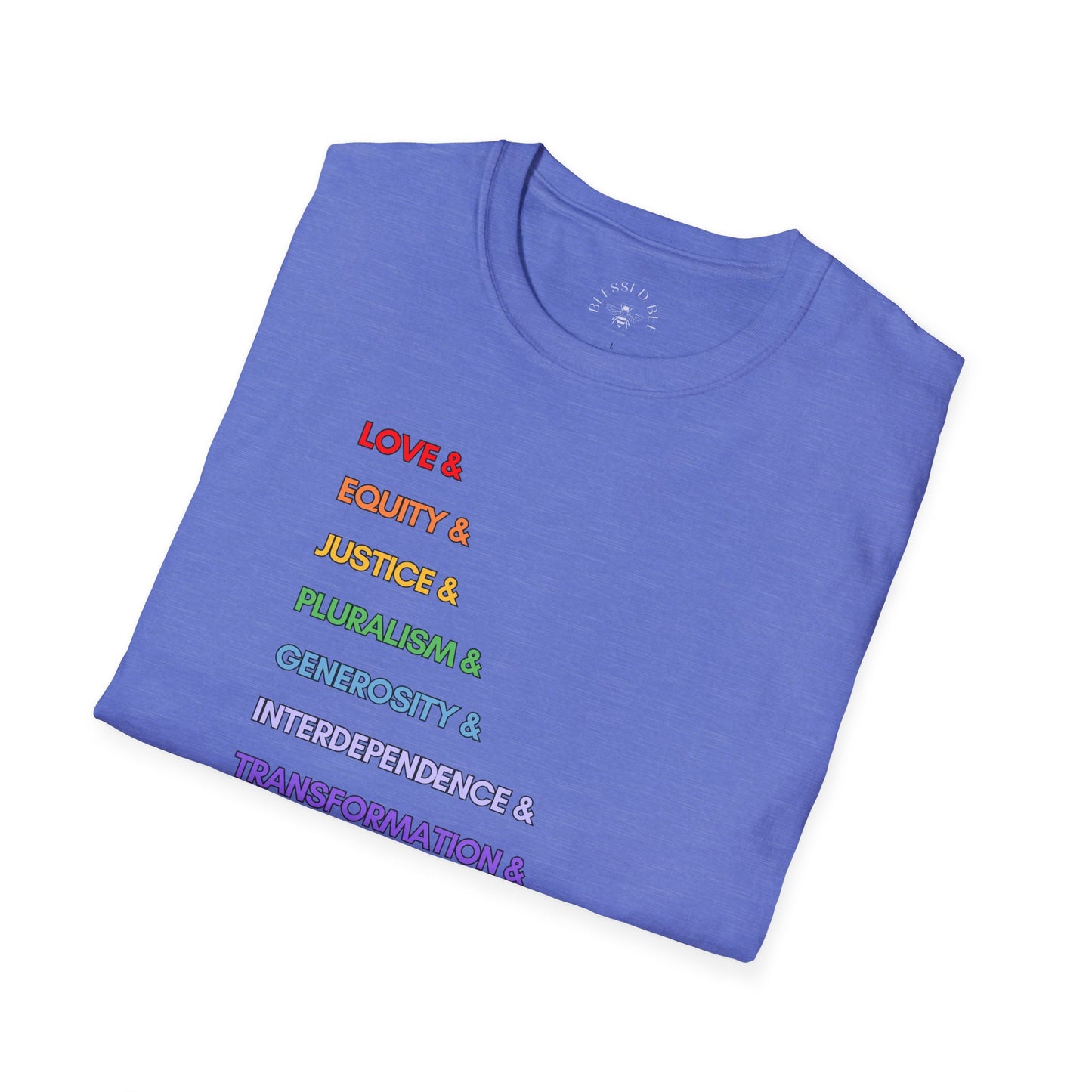 RAINBOW LOVE & UU Values T-Shirt - Adult