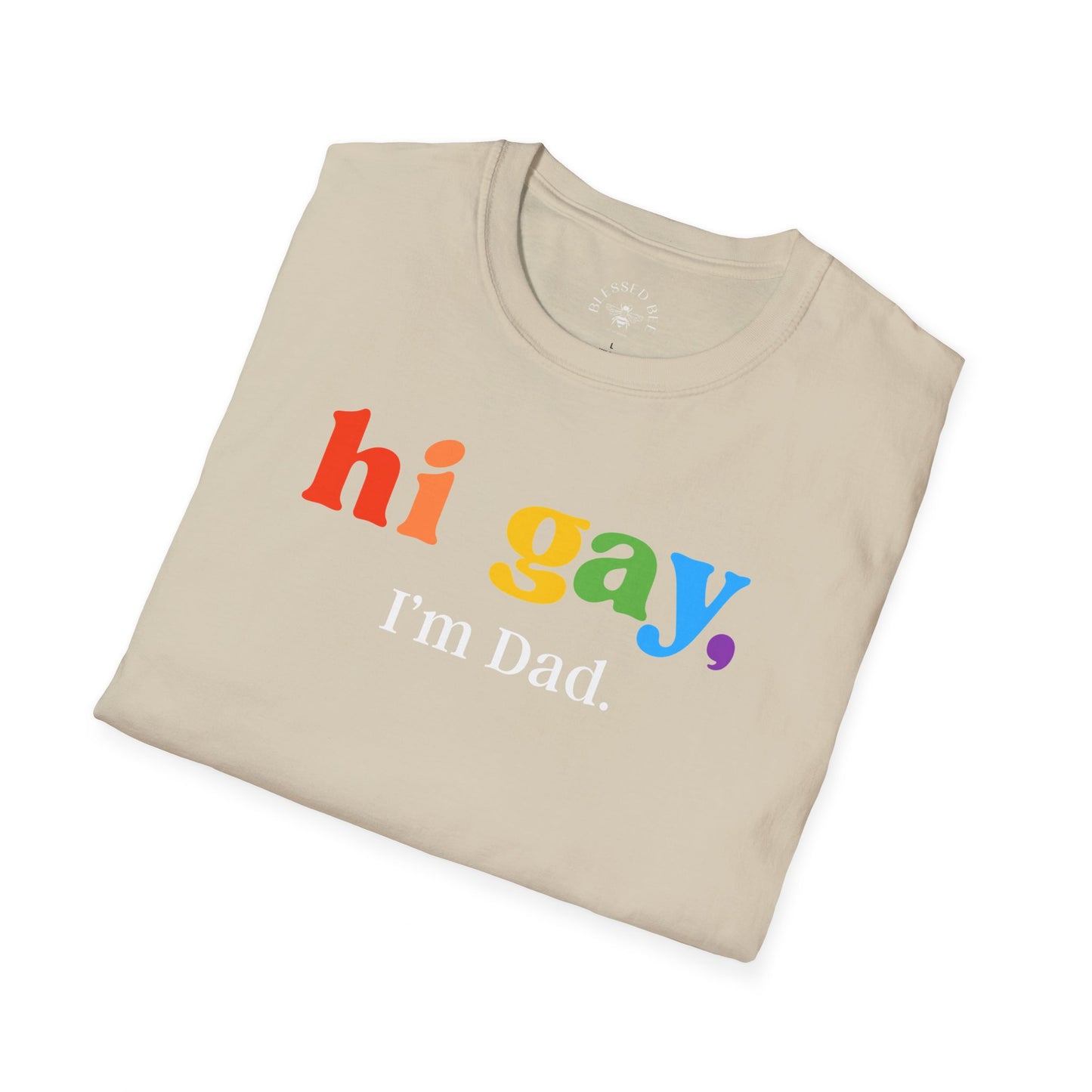 Hi Gay, I'm Dad - Dad Joke T-Shirt - Adult (Front & Back)