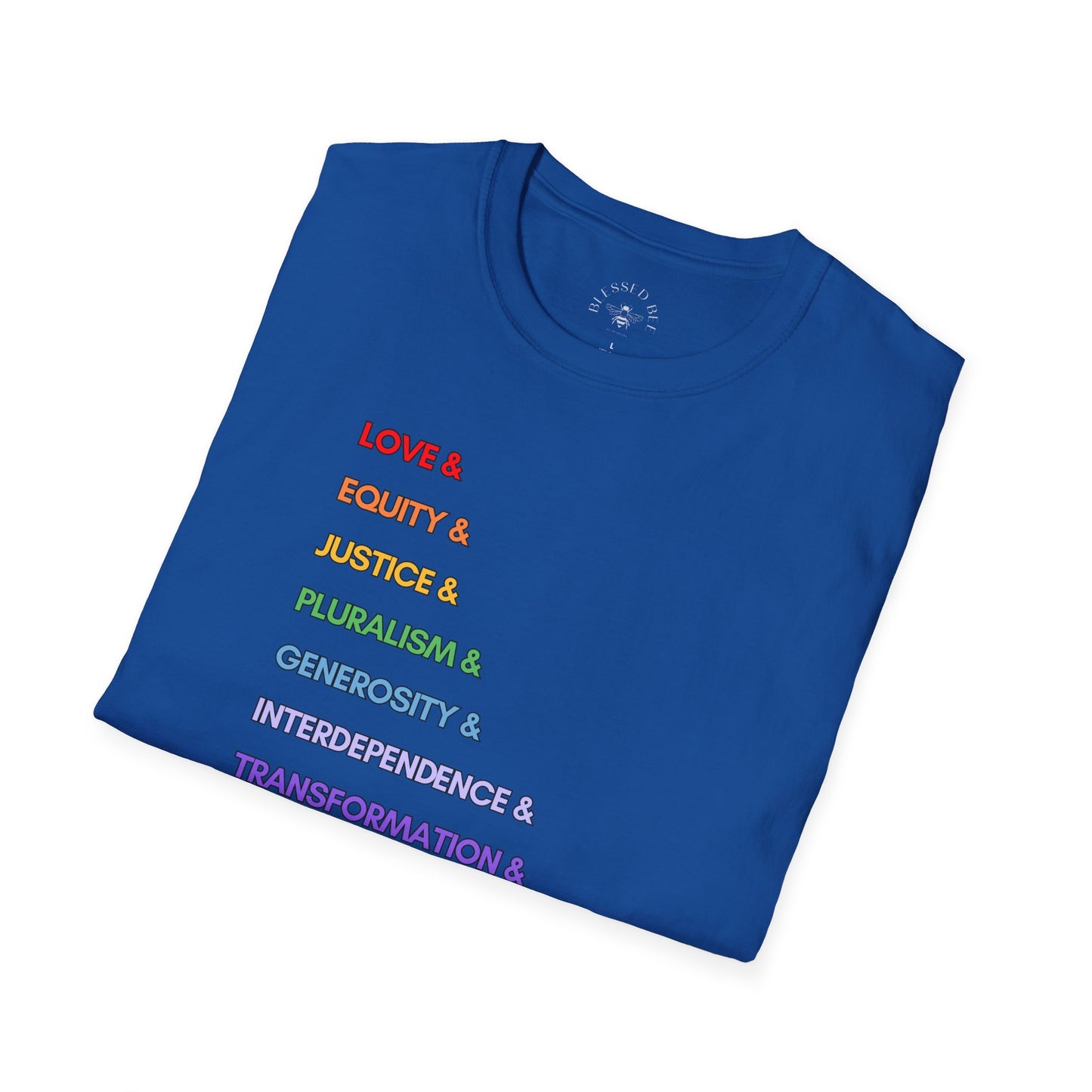 RAINBOW LOVE & UU Values T-Shirt - Adult