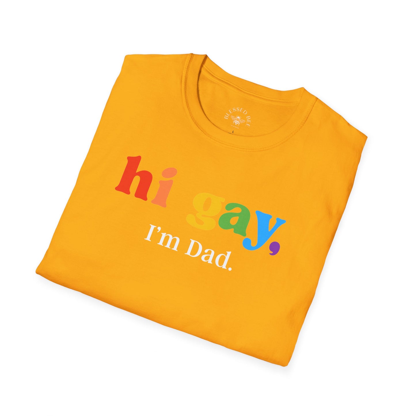 Hi Gay, I'm Dad - Dad Joke T-Shirt - Adult (Front & Back)