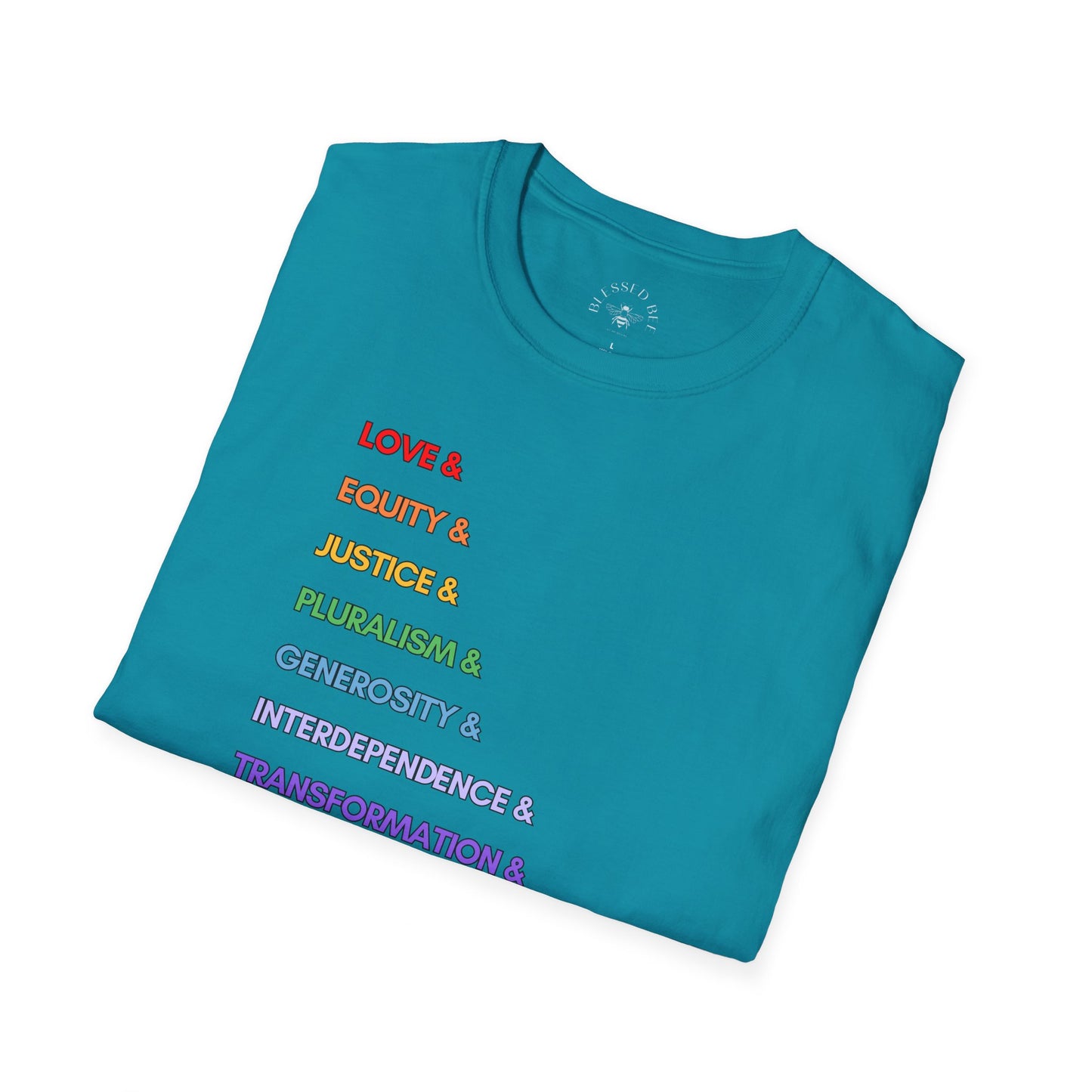 RAINBOW LOVE & UU Values T-Shirt - Adult