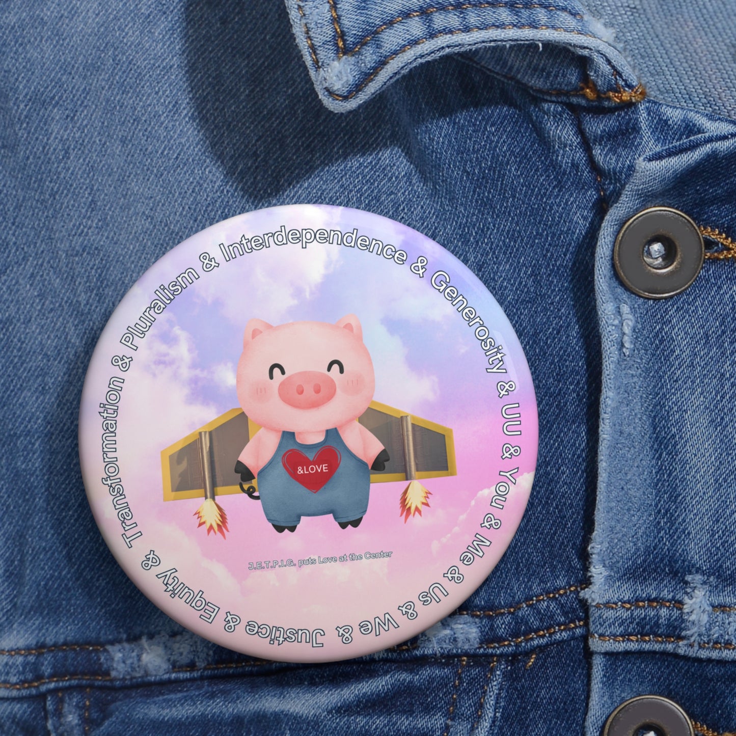 UU JETPIG Pin Buttons