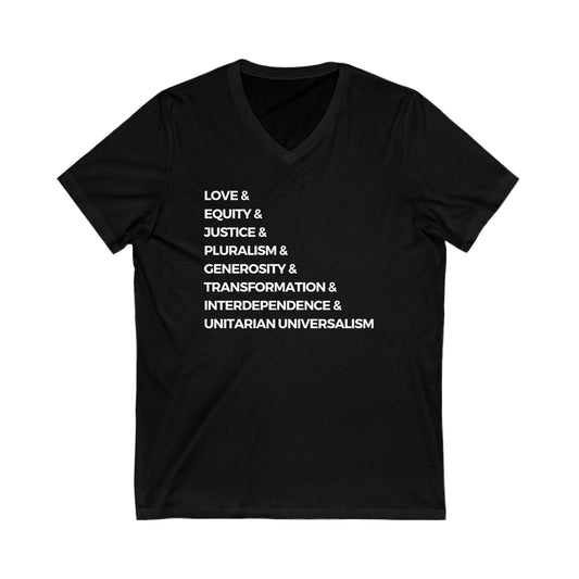 UU Values V-Neck Tee - Adult (Front Only)