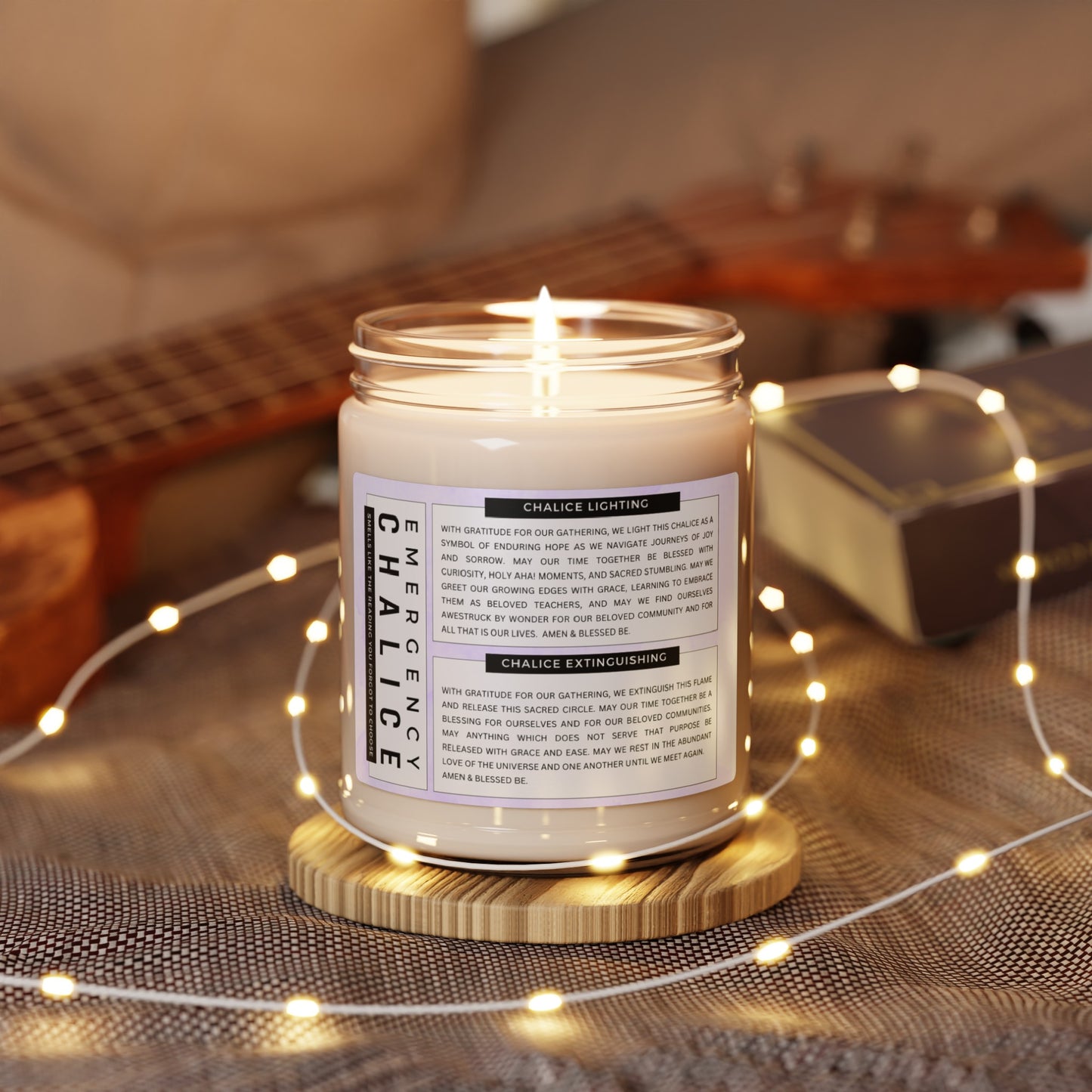 UU Emergency Chalice - Soy Candle With Chalice Lighting & Extinguishing Words