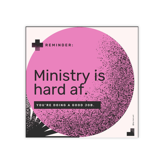 Reminder: Ministry is Hard AF Post-it® Note Pad (Sweary)