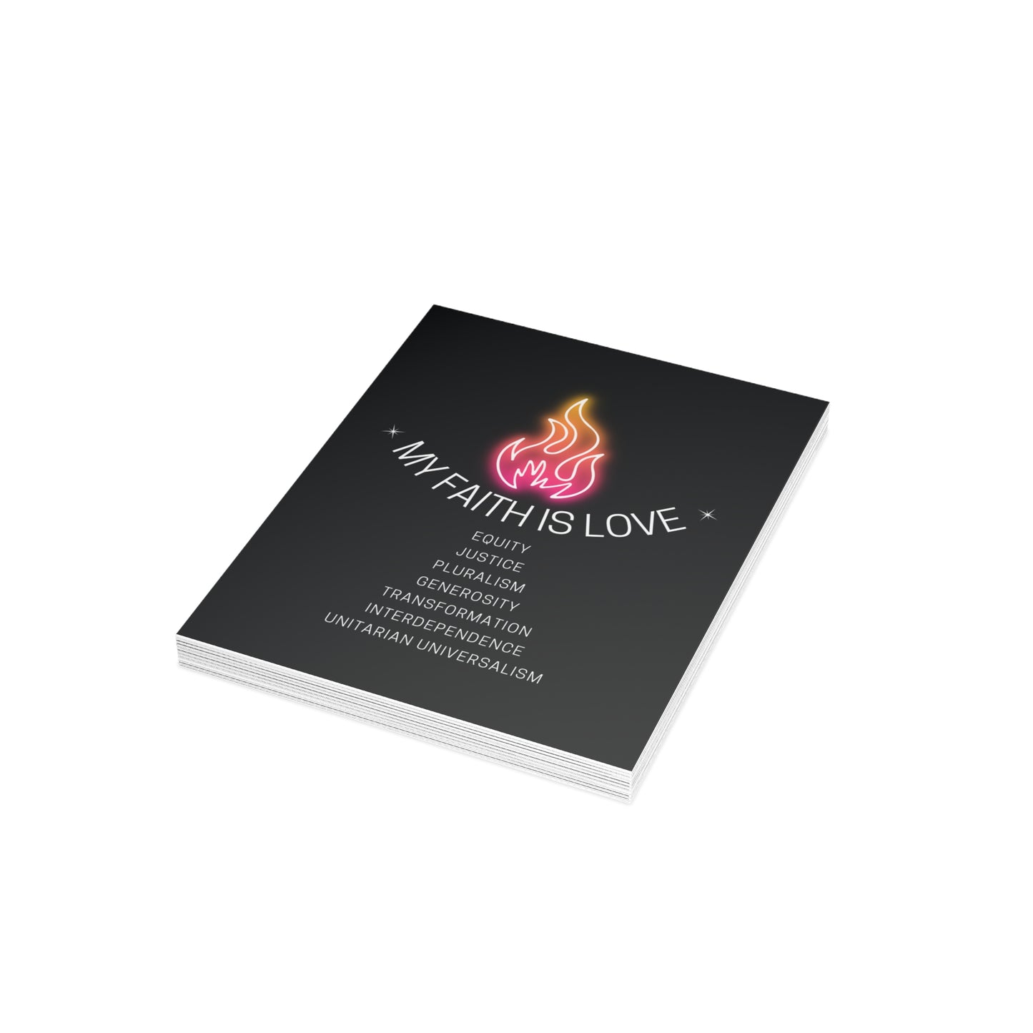 My Faith is Love UU Chalice Postcard Bundle (Envelopes Included)