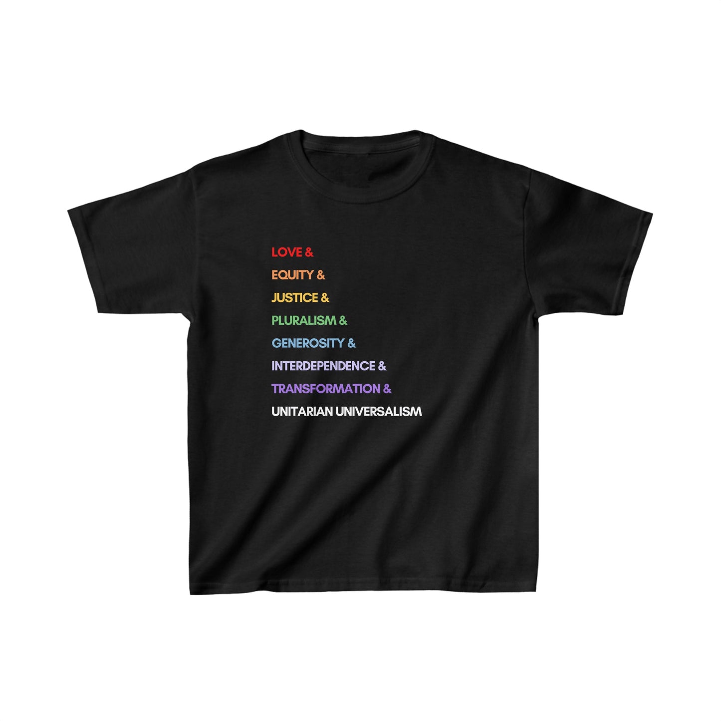 Rainbow UU Values T-Shirt - Kids