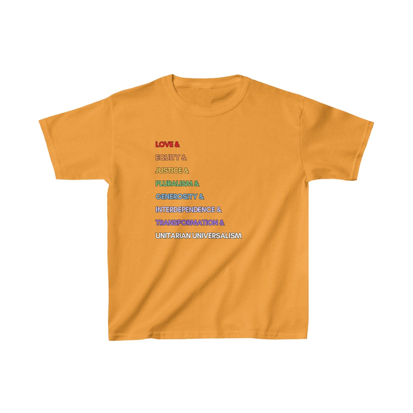 Rainbow UU Values T-Shirt - Kids