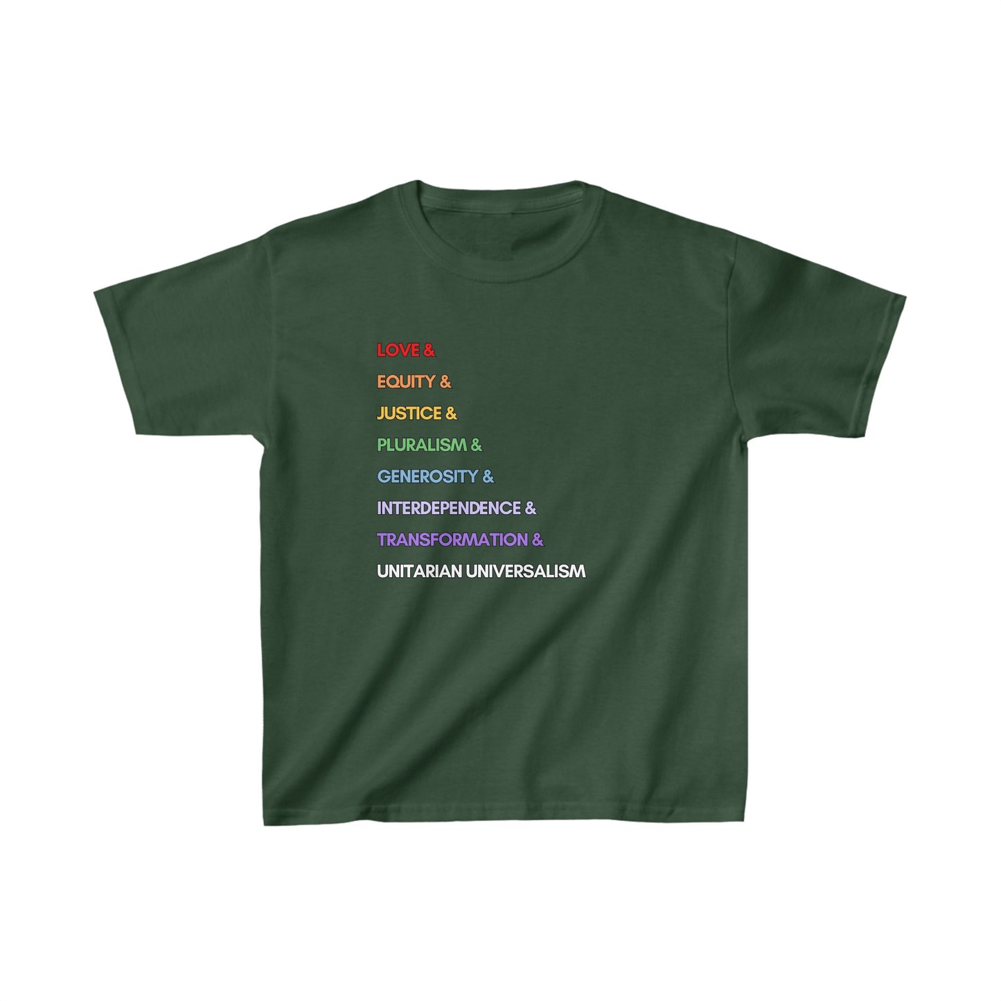 Rainbow UU Values T-Shirt - Kids