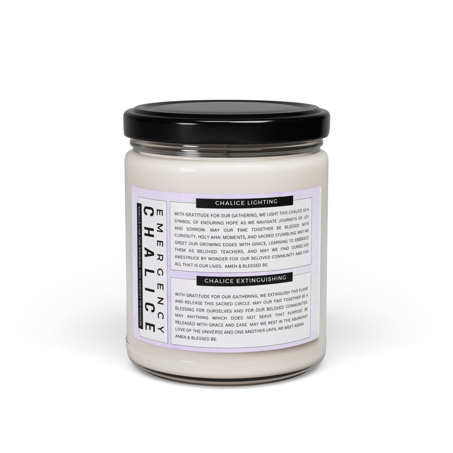 UU Emergency Chalice - Soy Candle With Chalice Lighting & Extinguishing Words