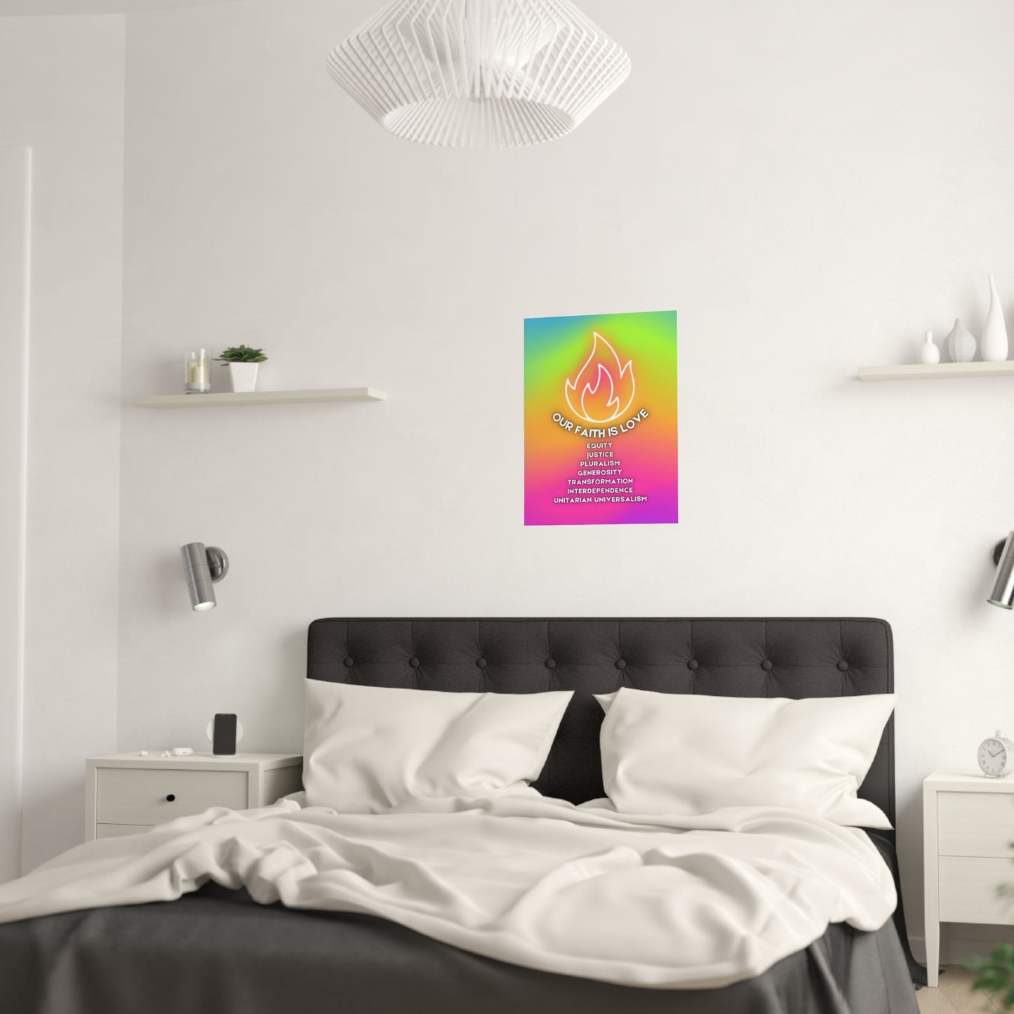 Rainbow Our Faith is Love Poster - 3 Sizes Available