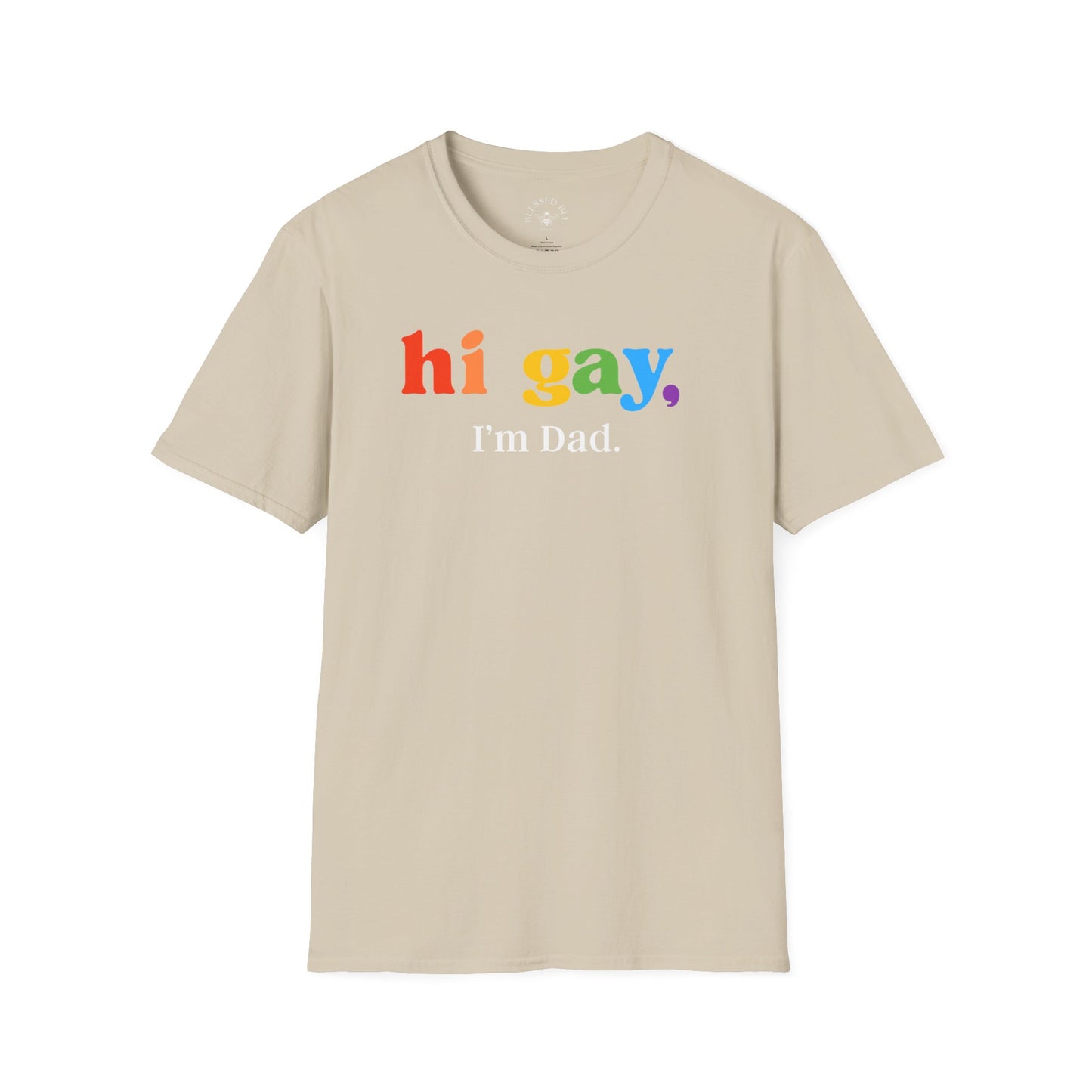 Hi Gay, I'm Dad - Dad Joke T-Shirt - Adult (Front & Back)