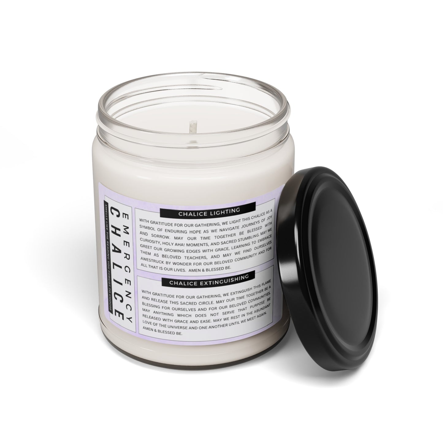 UU Emergency Chalice - Soy Candle With Chalice Lighting & Extinguishing Words