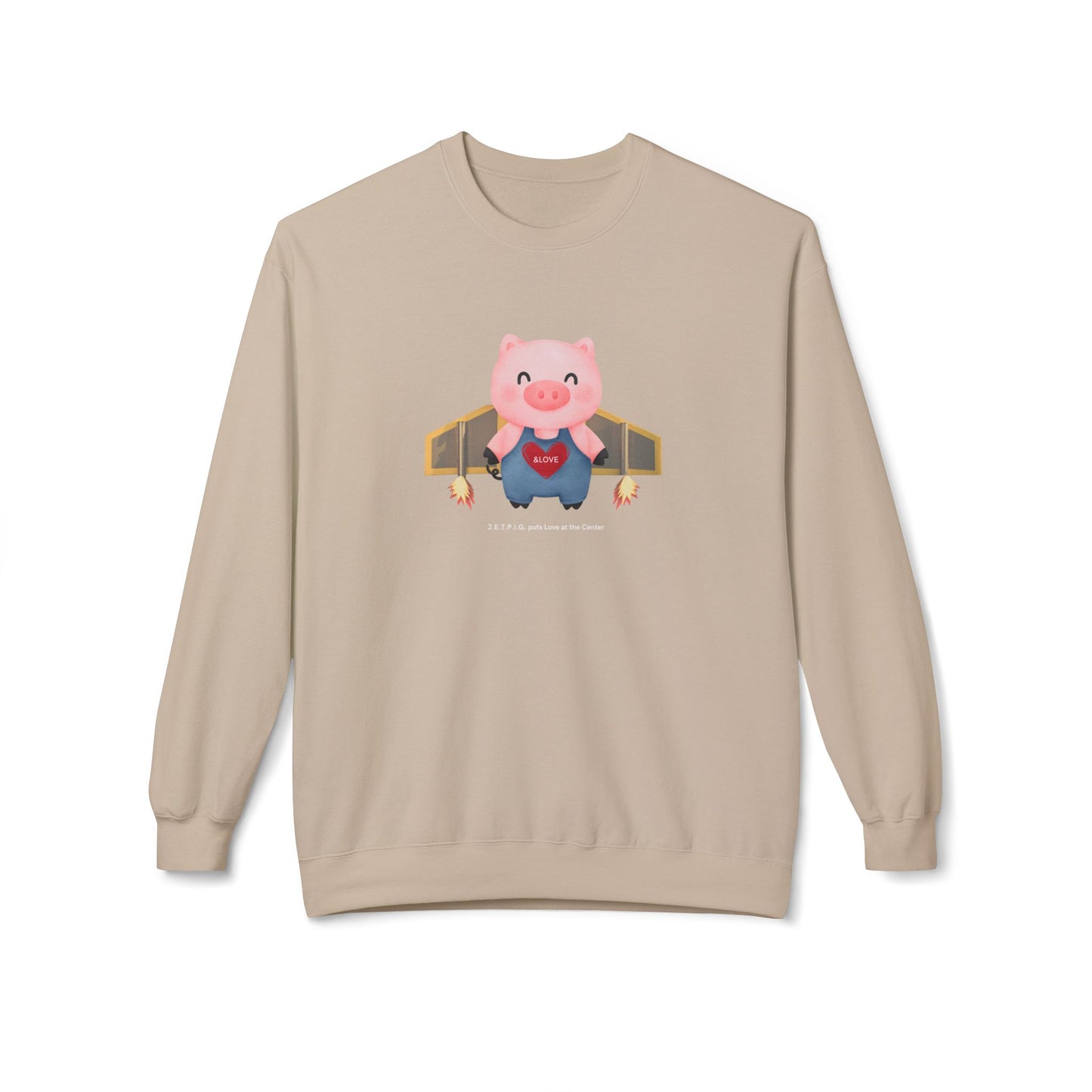 UU JETPIG Unitarian Universalist Sweatshirt - Adult - Unisex Midweight Softstyle Fleece Crewneck Sweatshirt