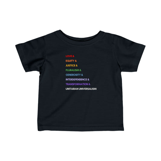 Rainbow UU Values T-Shirt - Infant Size