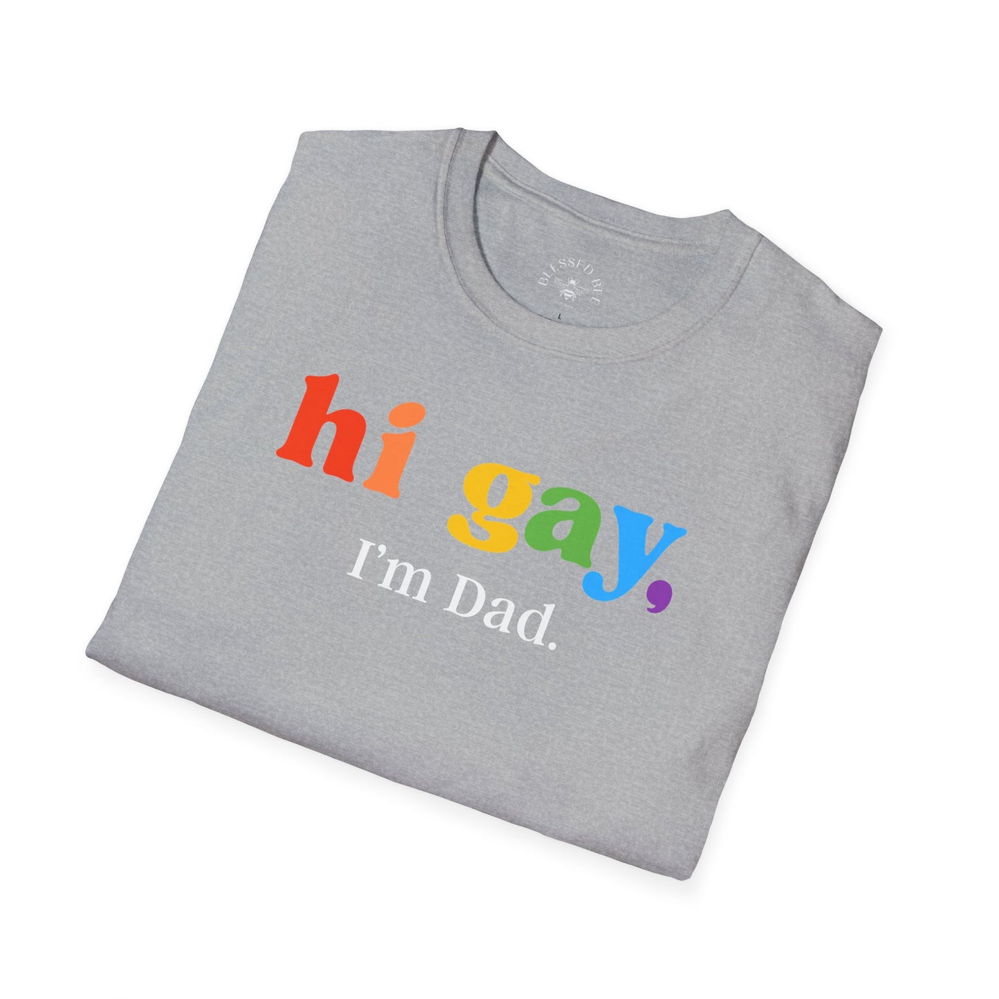 Hi Gay, I'm Dad - Dad Joke T-Shirt - Adult (Front & Back)