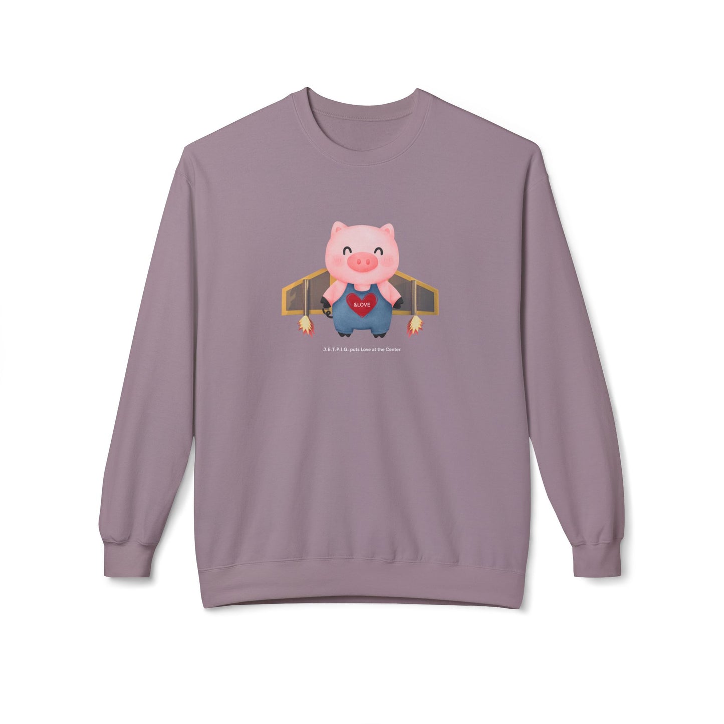 UU JETPIG Unitarian Universalist Sweatshirt - Adult - Unisex Midweight Softstyle Fleece Crewneck Sweatshirt