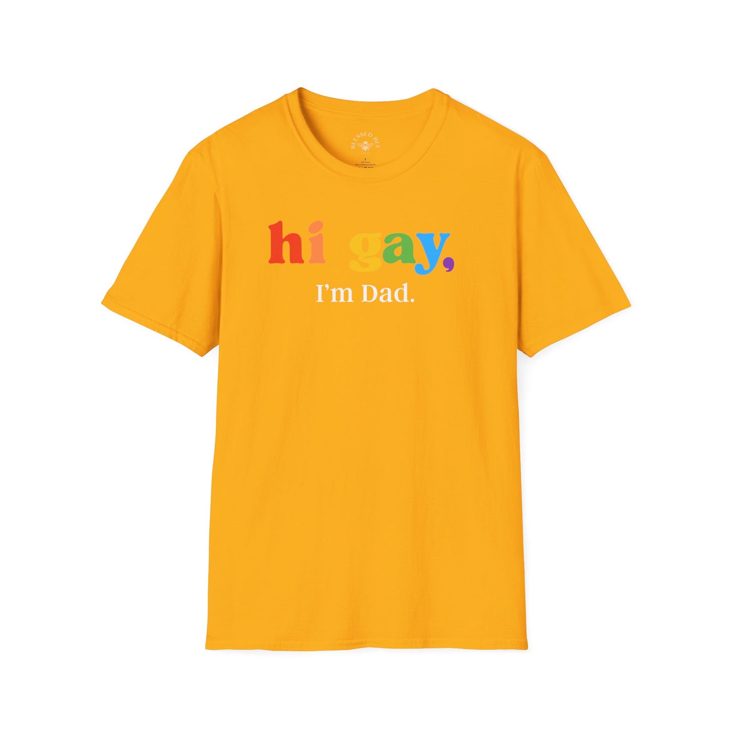 Hi Gay, I'm Dad - Dad Joke T-Shirt - Adult (Front & Back)